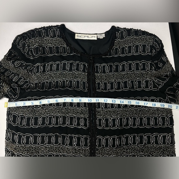 Vintage Scala Black Beaded Statement
Jacket, 100% PURE SILK LINING 100%POLYESTER - Picture 8 of 13